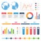 Infographic workflow diagrams timeline steps chart table text box flowchart design elements