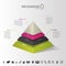 Infographics. Abstract 3d Pyramid with icons. Vector