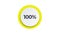 Infographics Circular Graph Animation Counting 0 to 100 Percentage. Loading yellow circle animation. 4K
