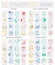 Infographics concept icons of ecology, heavy power technology, genetics biochemistry, medicine health icons. Vector