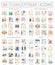 Infographics concept icons of medicine health, genetics biochemistry, heavy power industry and ecology. Premium quality