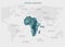 Infographics continent Africa green and gray