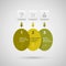 Infographics design with green yellow ellipse elements