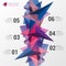 Infographics design template. Abstract triangle concept. Vector
