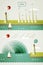 Infographics elements with a lighthouse