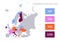 Infographics of Europe map, individual states