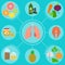 Infographics of food for healthy lungs
