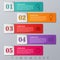 Infographics frames. Vector infographic arrows templates 5 options.