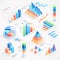 Infographics isometric elements vector