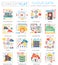 Infographics mini concept Cloud data icons for web. Premium quality color conceptual flat design web graphics icons