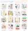 Infographics mini concept Media advertising icons and digital marketing for web. Premium quality color conceptual flat