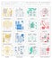 Infographics mini concept Project business finance planning icons for web.