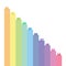 Infographics multicolor bar graph