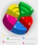 Infographics multicolor visually surround 3d