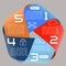 Infographics Options Infinite Ribbon Bright Five C