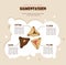Infographics of perfect Hamantaschen for Jewish holiday Purim