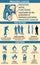 Infographics of prostate cancer illustration. Prostate cancer symptoms, risk factors.