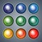 Infographics shiny realistic colorful spheres and