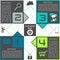 Infographics Square with Arrows Abstract Options F