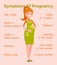 Infographics: symptoms of pregnancy