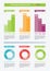 Infographics templates with bar and circle pie graph and chart set Business presentation concept