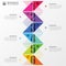 Infographics timeline. Colorful concept with arrows. Vector illustration