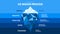 Infographics of UX design level show iceberg in blue underwater and visible surface vector for presentation template or chart. the