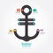 Infographics vector anchor design summer concept diagram line.