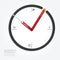 Infographics vector clock design diagram line style template.