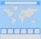 Infographics World maps of continents on background with blue grey icons blank