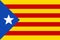 Informal flag of Catalan lands, blue estelada, .