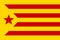 Informal flag of Catalan lands, red estelada, .