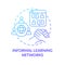 Informal learning networks blue gradient concept icon