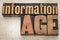 Information age in wood type