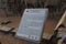 Information board at Descent of the Ganges and Arjuna`s Penance at Mahabalipuram in Tamil Nadu, India