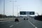 Information board on S2 expressway - view from driver\\\'s perspective
