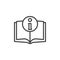 Information book line icon
