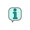 Information bubble filled outline icon