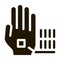 Information Chip On Hand Biomaterial glyph icon