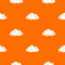 Information cloud pattern vector orange