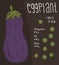 Information of eggplant, nutrition facts concept