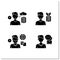 Information overload glyph icons set