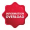 Information Overload misty rose red starburst sticker button