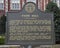 Information plaque for historic Evans Hall, completed in 1912, on the campus of The University of Oklahoma in Norman.