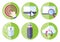 Information resource devices icon set