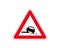 Information road sign.going to the side of the road is dangerous.vector