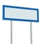 Information Road Sign Isolated, Blank Empty Signpost Copy Space, Large Roadside Info Signage Pole Post Signboard