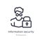 information security analyst outline icon. isolated line vector illustration from professions collection. editable thin stroke