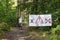 Information sign for forestry work