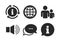 Information sign and group. Communication icons. Vector